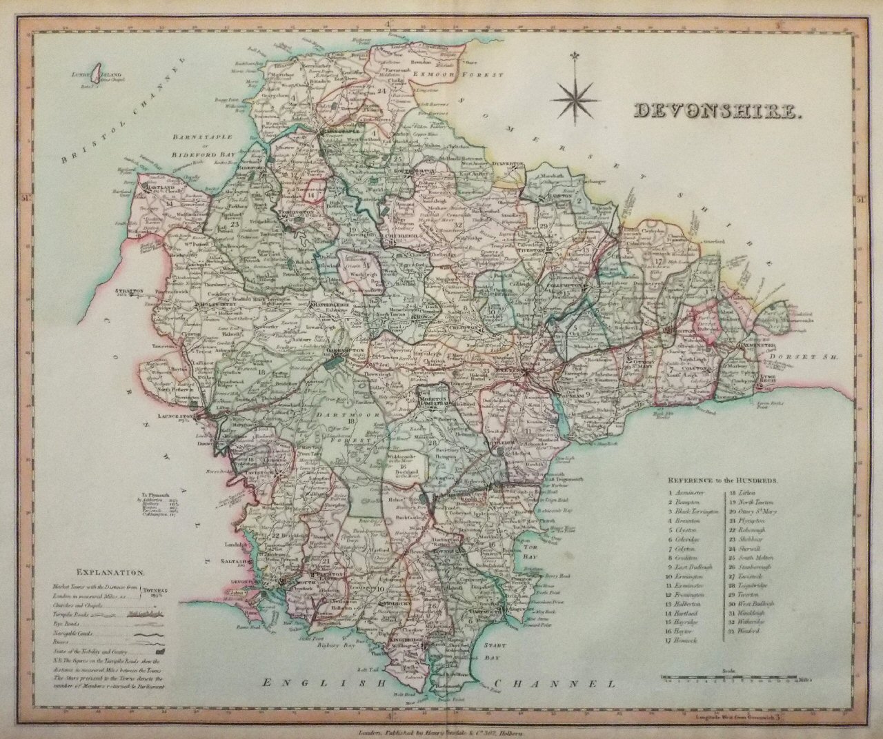 Map of Devon - Teesdale